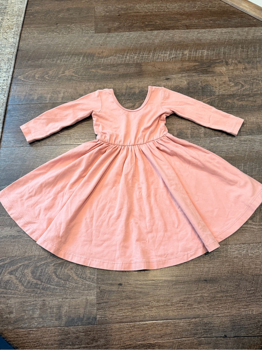 Alice Ames Pink Twirl Dress Girls Size 3T Long Sleeve Full Circle Dress
